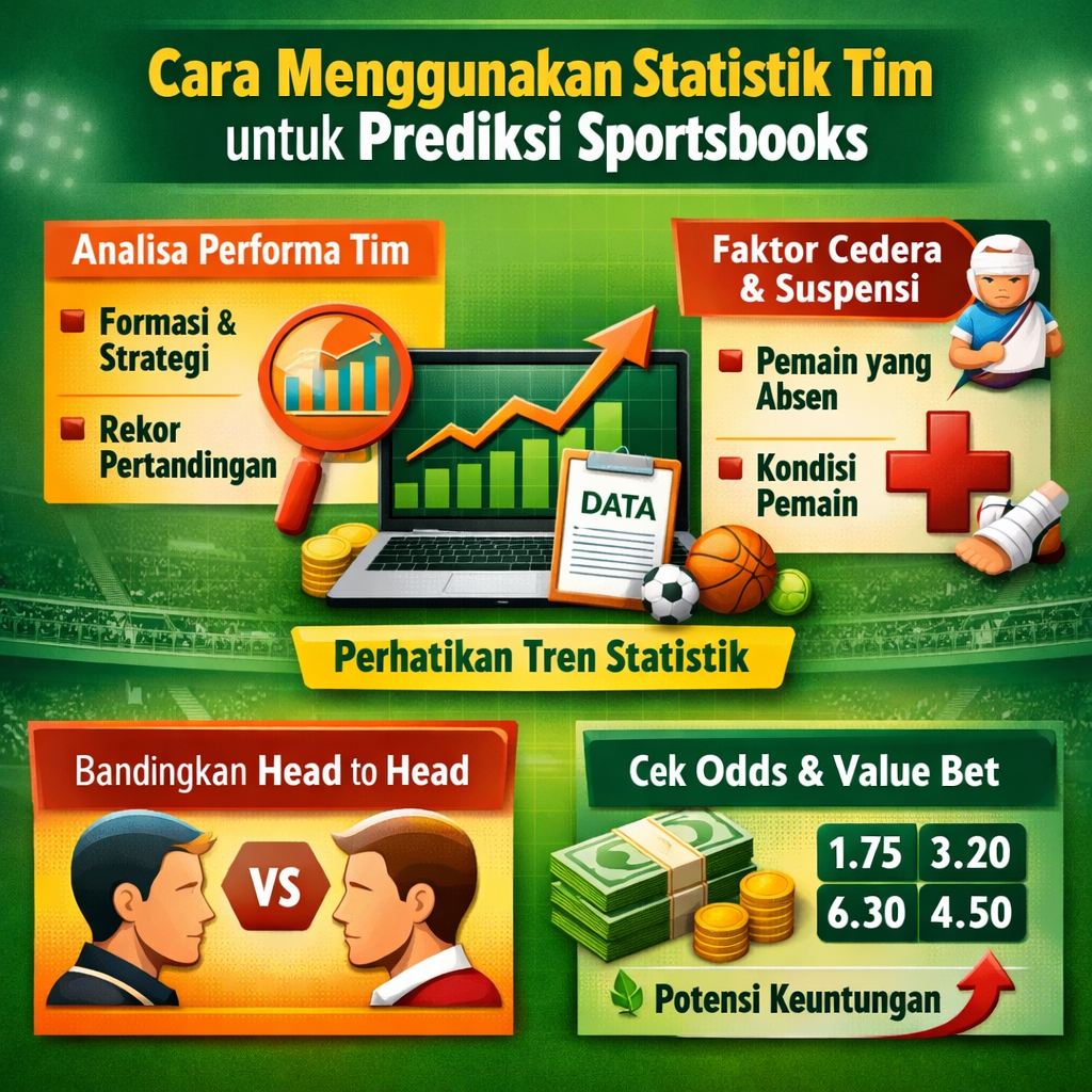 Cara Menggunakan Statistik Tim untuk Prediksi Sportsbooks